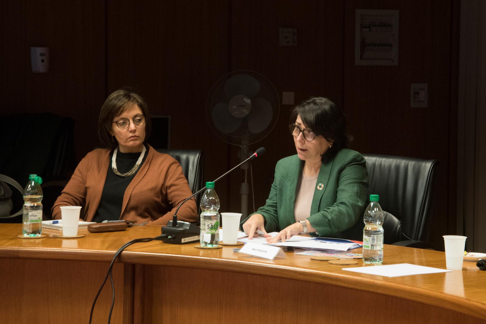 Mireia Villar y Graciela Dede ante la Comisión de Asuntos Internacionales de Diputados