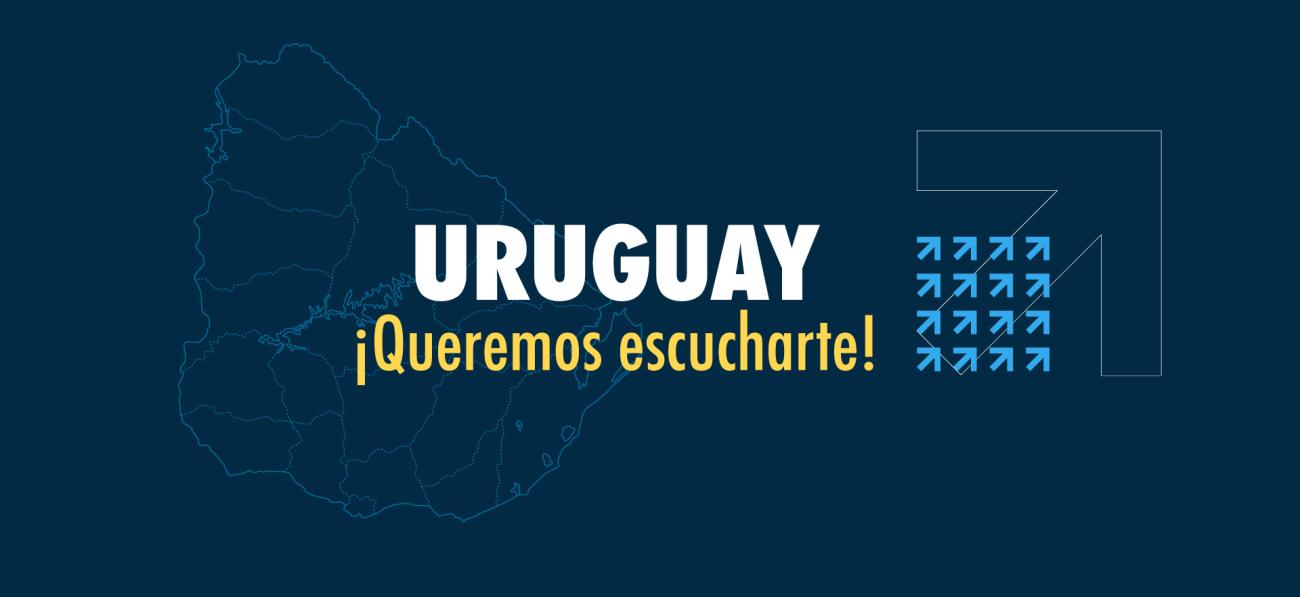 Foto con mapa de Uruguay 